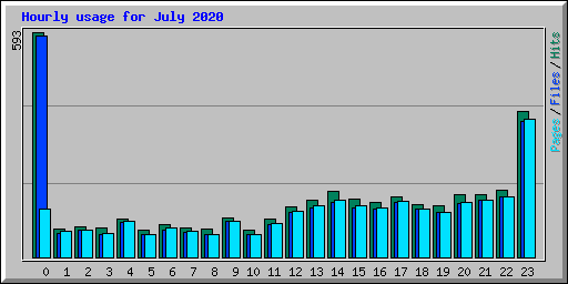 Hourly usage for July 2020