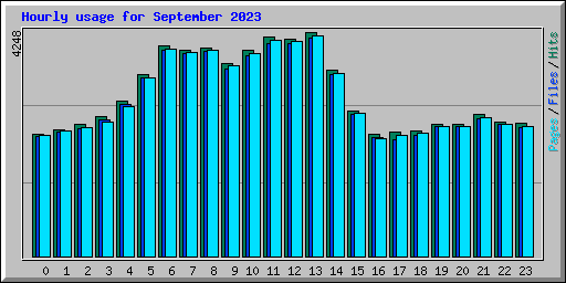 Hourly usage for September 2023
